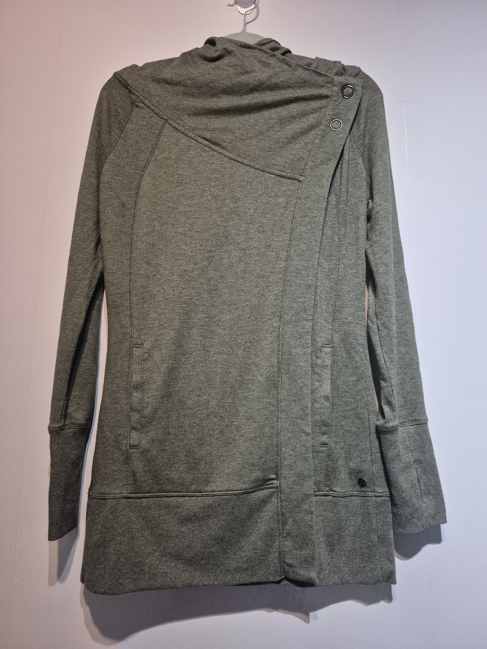 Women’s Olive Green Long Sleeve Asymmetrical Hoodie